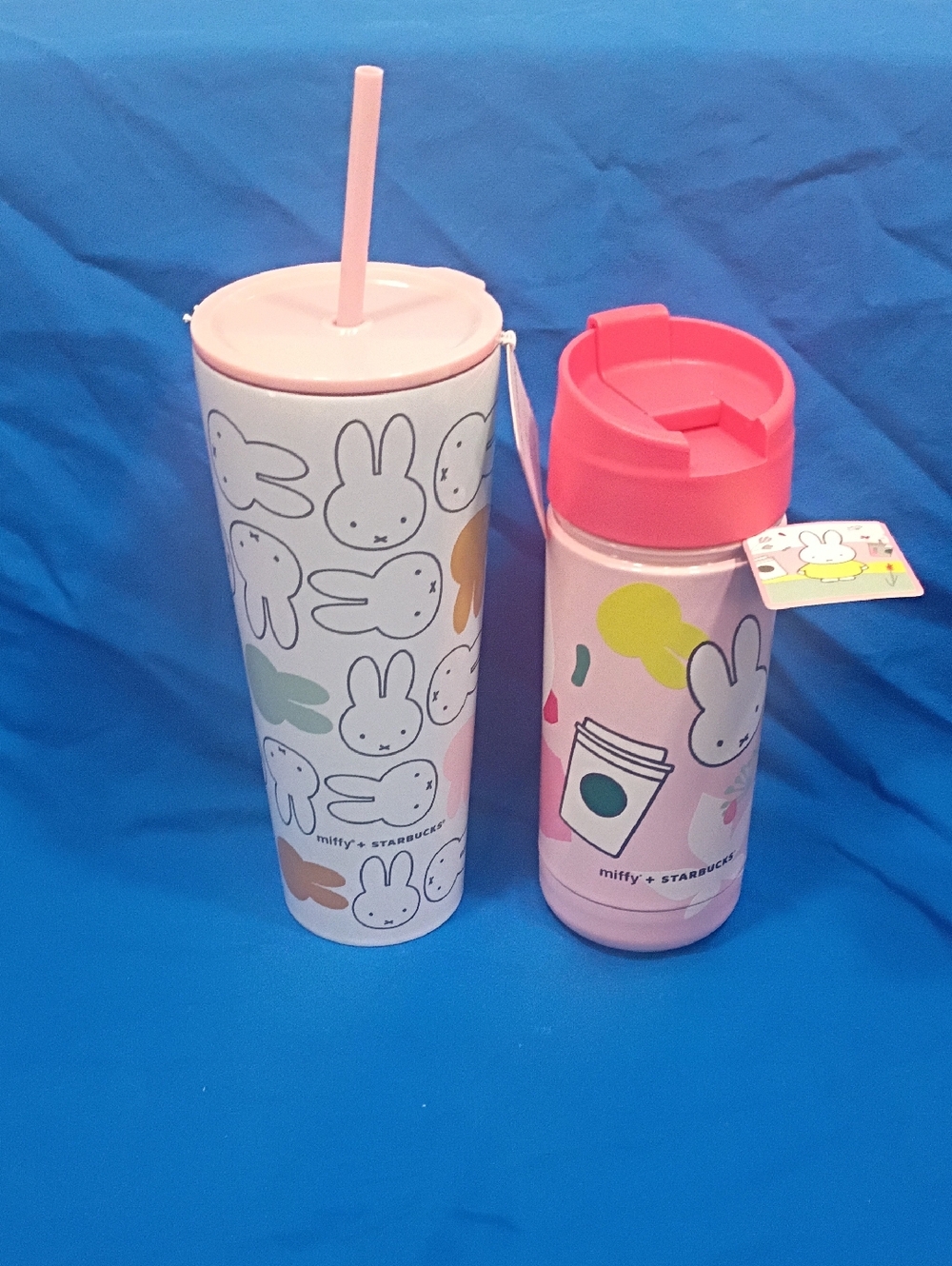 Starbucks Pink Miffy Bunny Tumbler Set